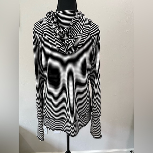 90 Degree by Reflex Striped Hooded Running Track Jacket medium hot pink - Picture 3 of 4